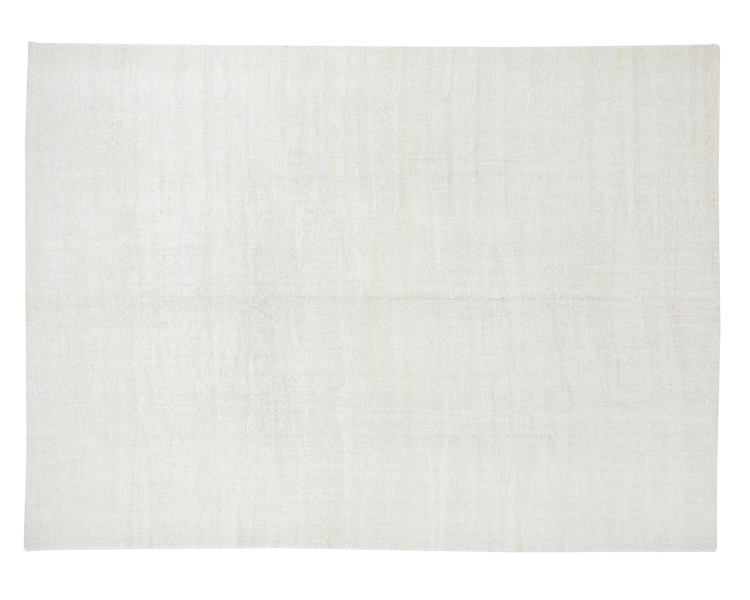 White Turkish Kilim Rug 9' 6" x 12' 1" Flat-Weave | No. VR23856