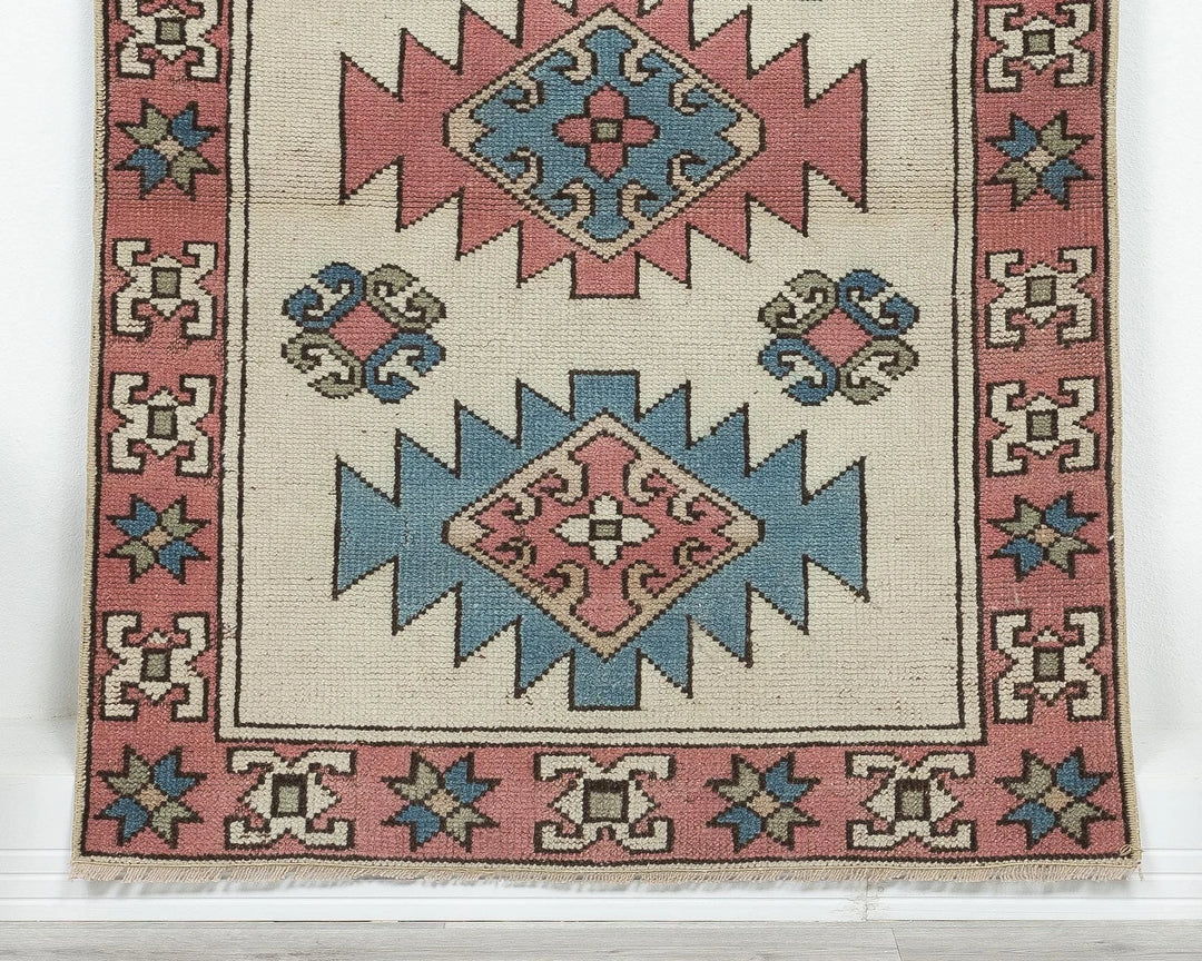 Multicolor Turkish Oushak Rug 4' x 2' 8" Hand-Knotted | No. VR24019