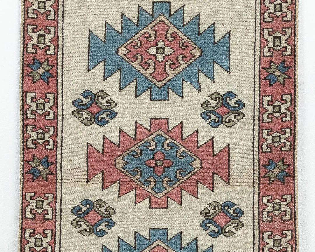 Multicolor Turkish Oushak Rug 4' x 2' 8" Hand-Knotted | No. VR24019