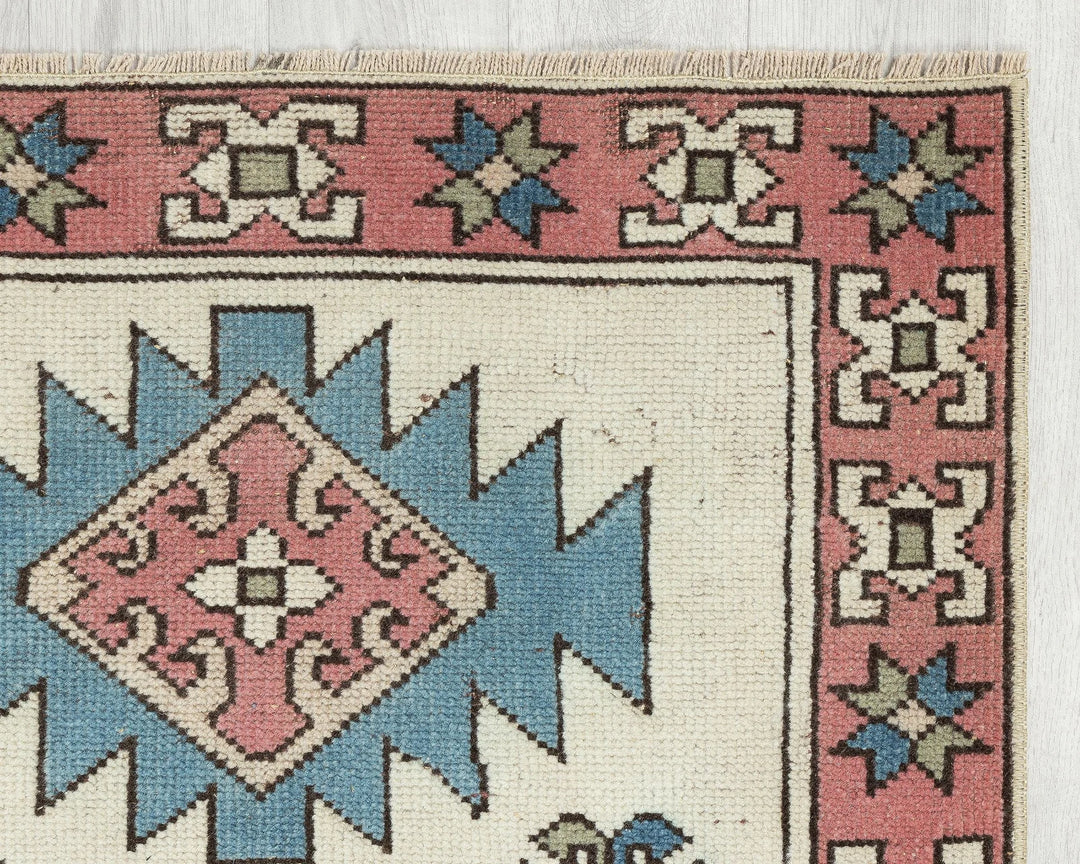 Multicolor Turkish Oushak Rug 4' x 2' 8" Hand-Knotted | No. VR24019