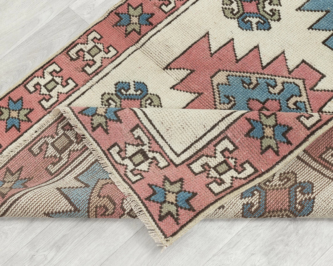 Multicolor Turkish Oushak Rug 4' x 2' 8" Hand-Knotted | No. VR24019