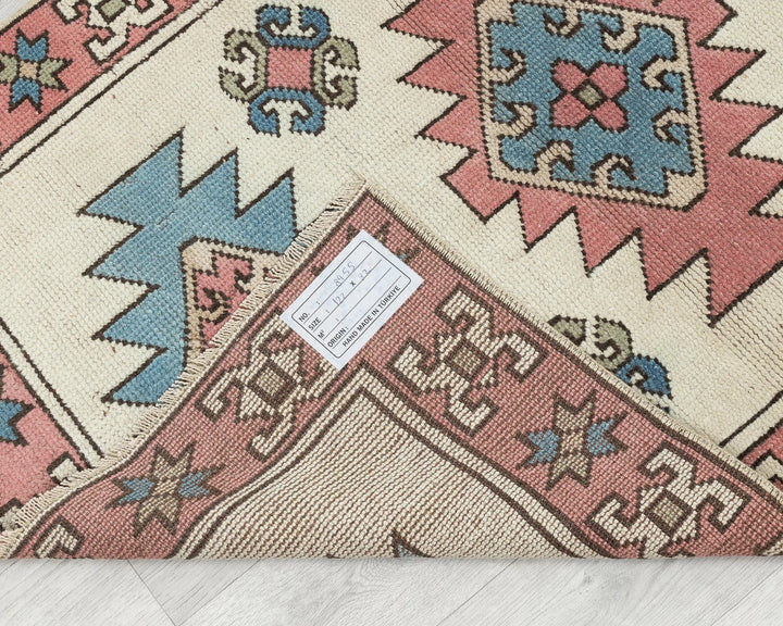 Multicolor Turkish Oushak Rug 4' x 2' 8" Hand-Knotted | No. VR24019