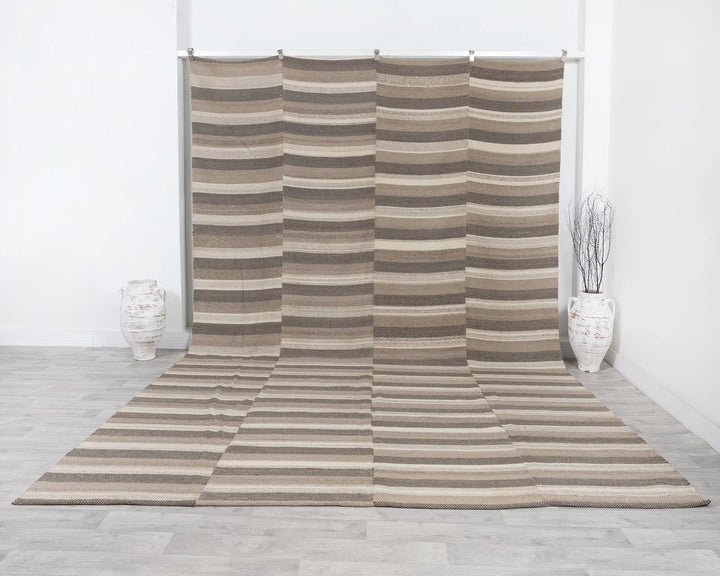 Neutral Kilim Rug 9' 2" x 13' 3" | No. VR24039