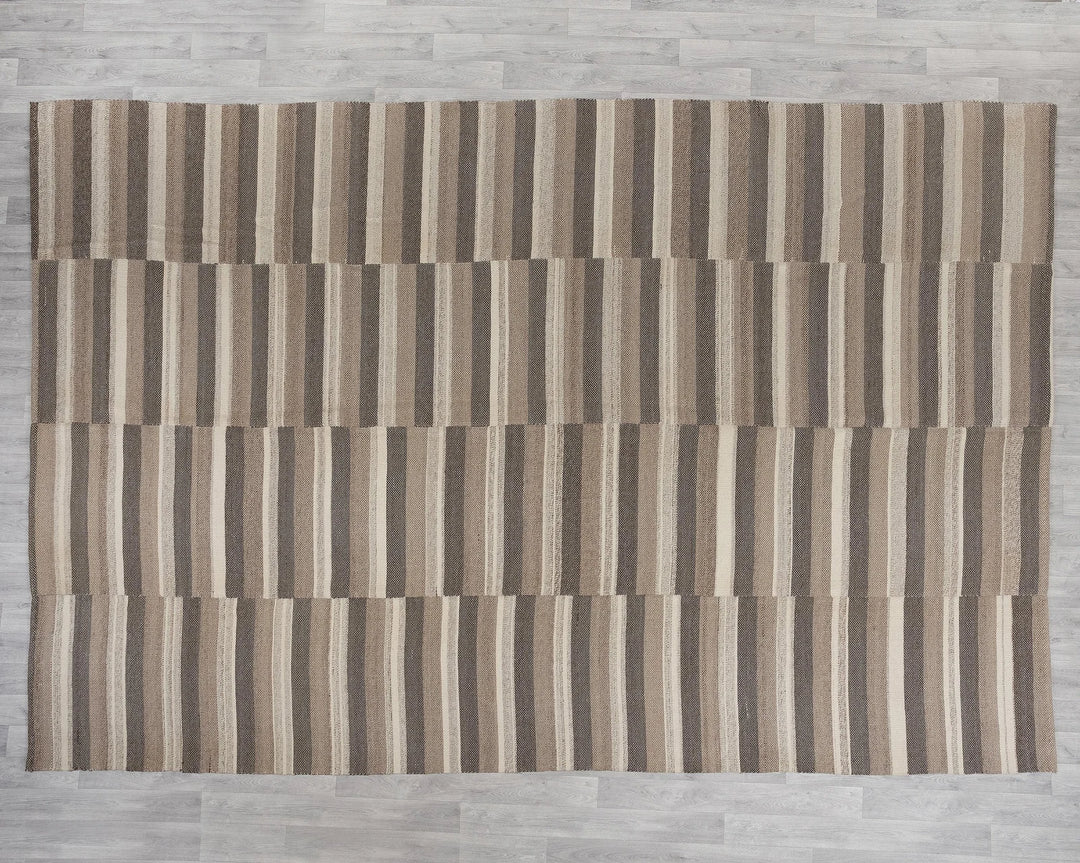 Neutral Kilim Rug 9' 2" x 13' 3" | No. VR24039