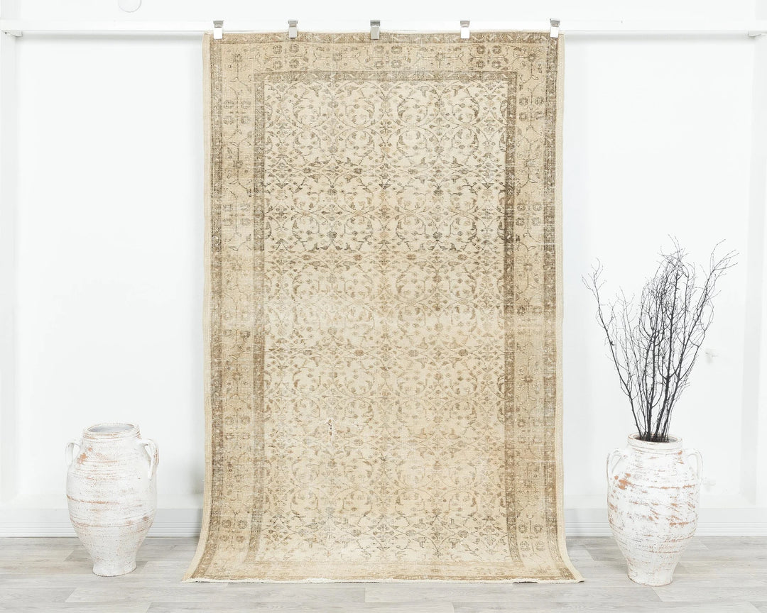 Multicolor Turkish Oushak Rug 4' 8" x 7' 10" Hand-Knotted | No. VR24137