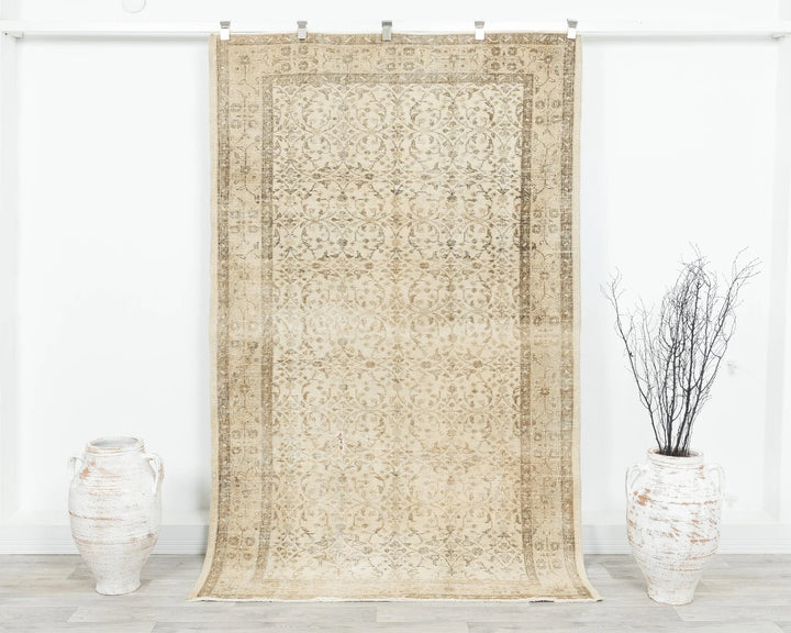 Multicolor Turkish Oushak Rug 4' 8" x 7' 10" Hand-Knotted | No. VR24137