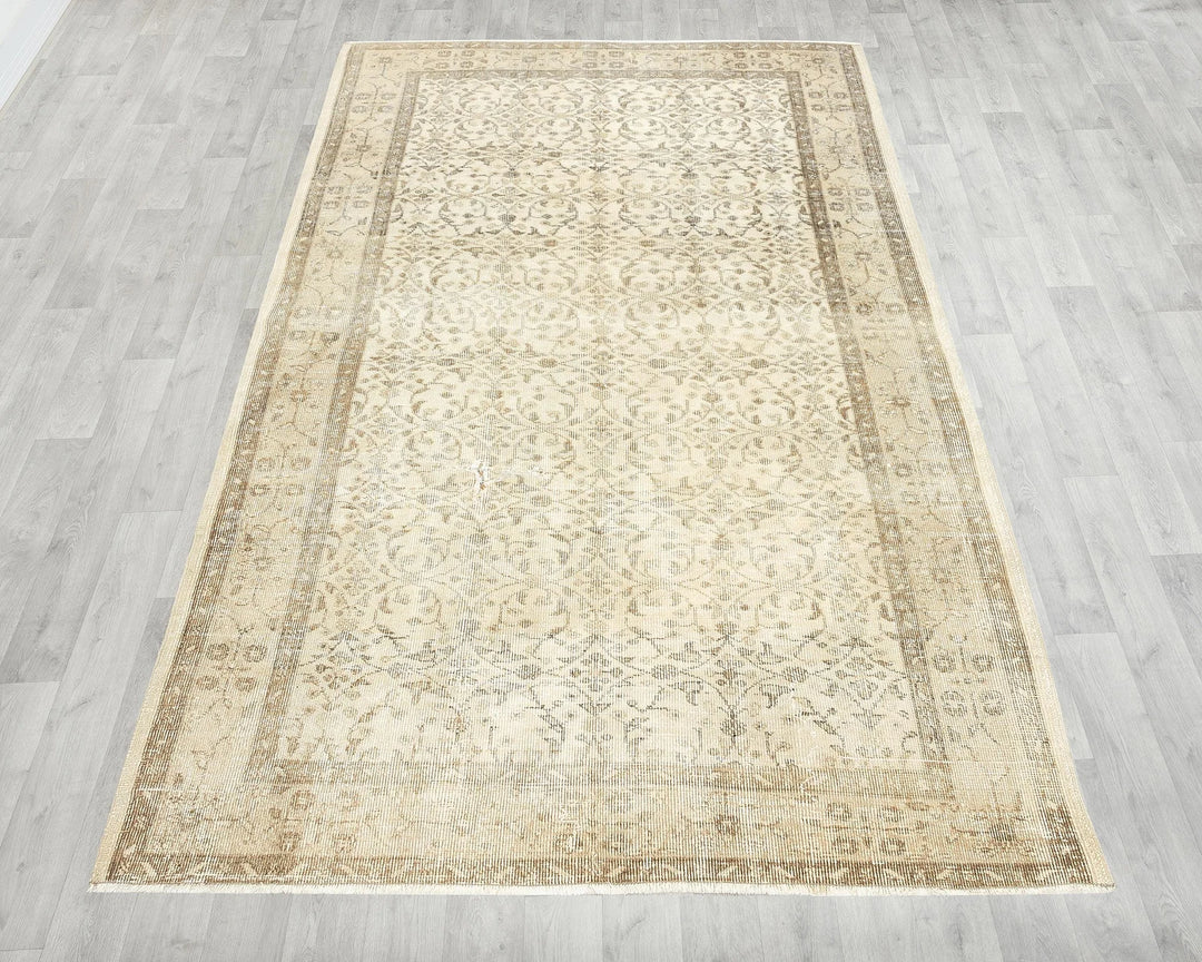 Multicolor Turkish Oushak Rug 4' 8" x 7' 10" Hand-Knotted | No. VR24137