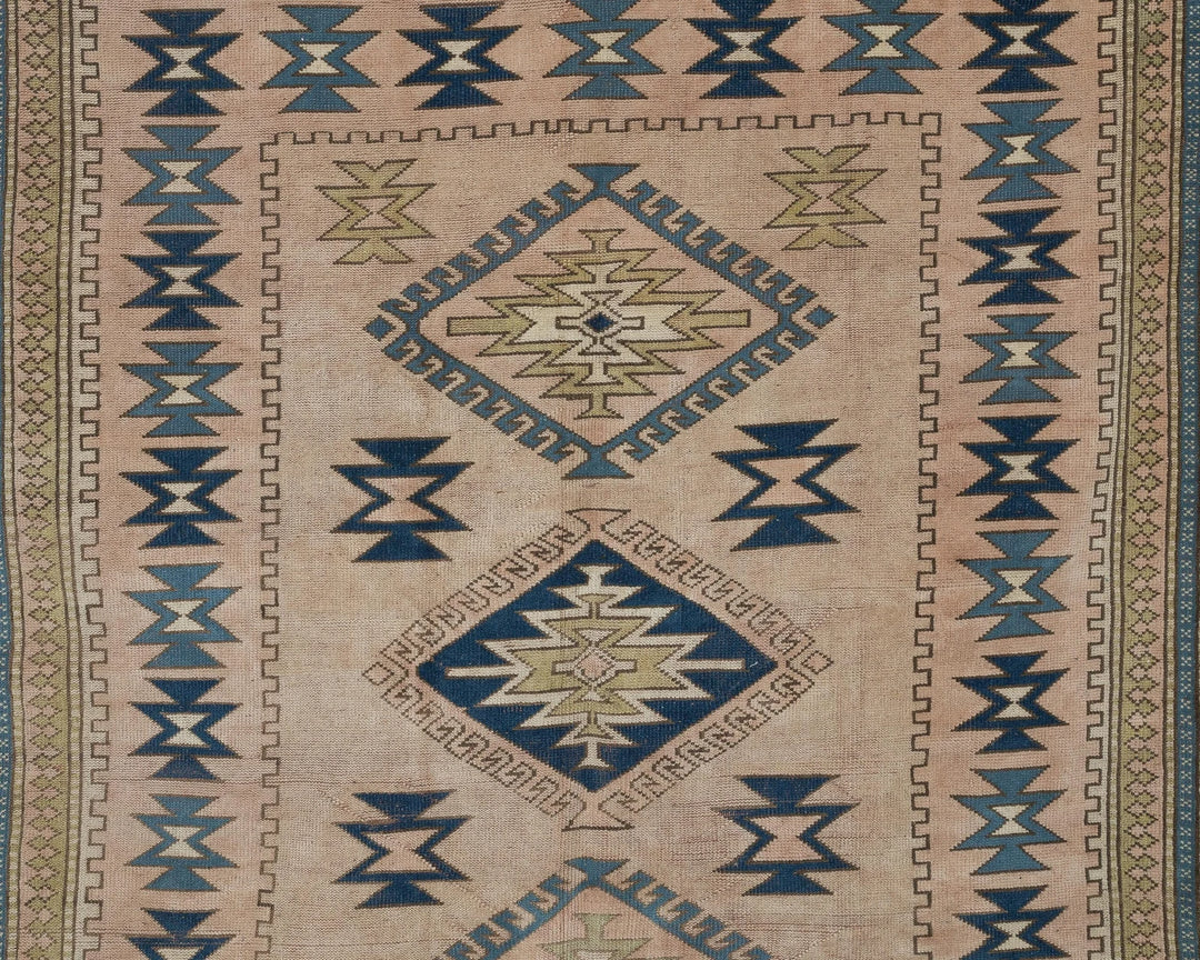 Beige Turkish Oushak Rug 6' 2" x 8' 1" Hand-Knotted | No. VR24156