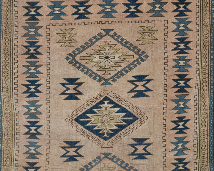 Beige Turkish Oushak Rug 6' 2" x 8' 1" Hand-Knotted | No. VR24156