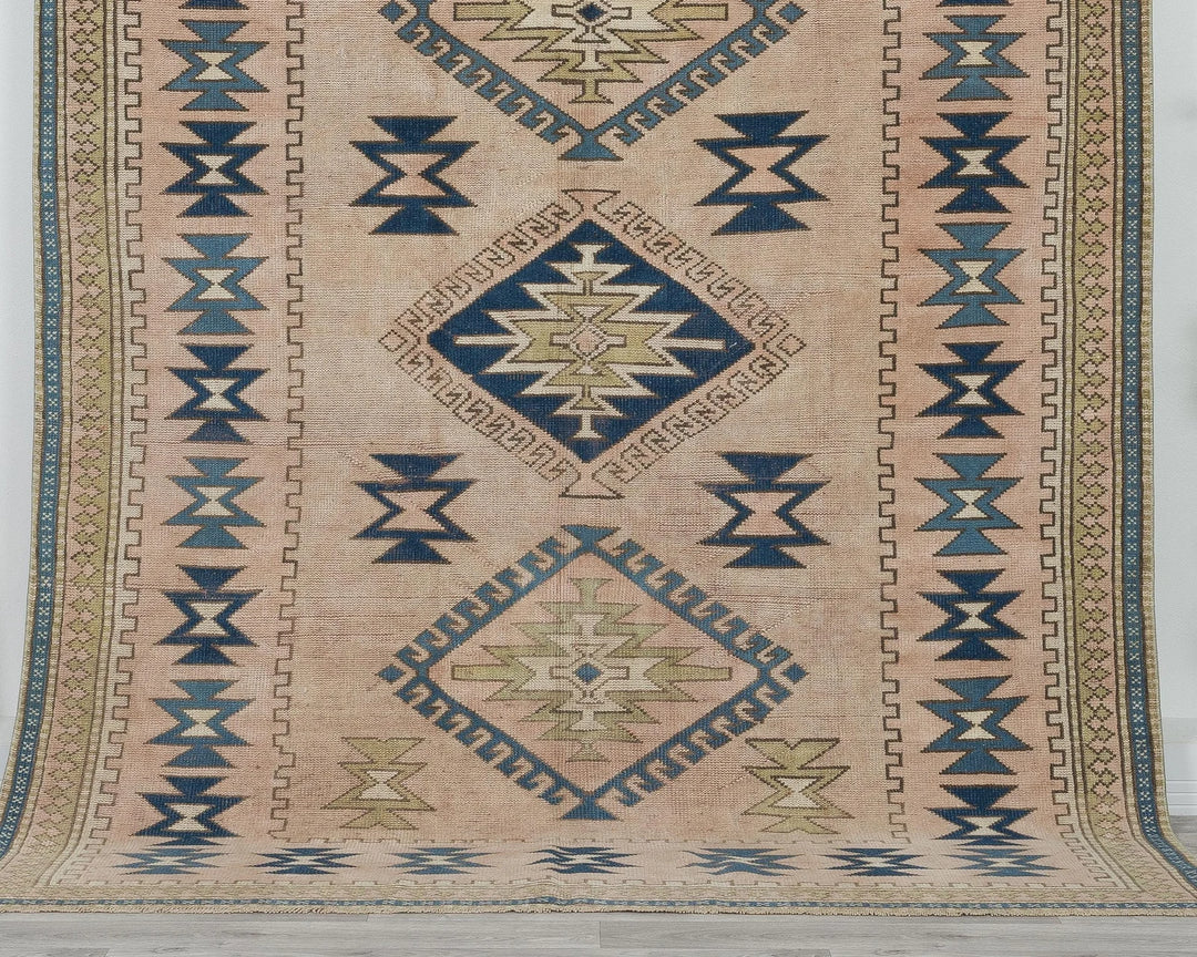 Beige Turkish Oushak Rug 6' 2" x 8' 1" Hand-Knotted | No. VR24156