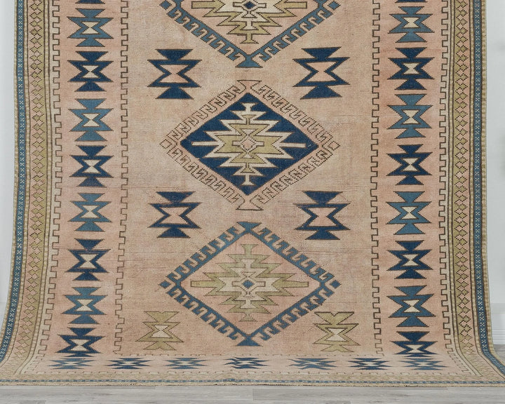 Beige Turkish Oushak Rug 6' 2" x 8' 1" Hand-Knotted | No. VR24156