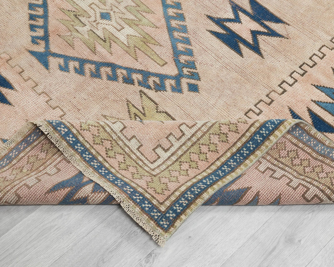 Beige Turkish Oushak Rug 6' 2" x 8' 1" Hand-Knotted | No. VR24156