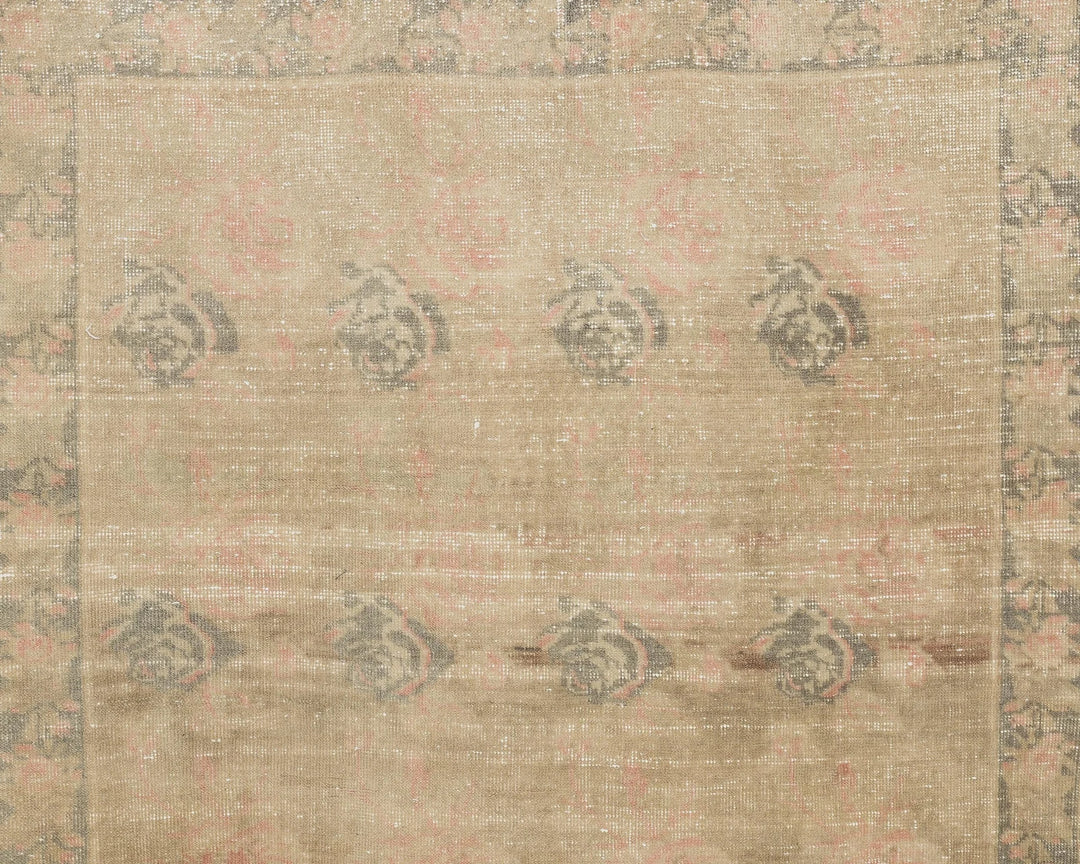 Beige Turkish Oushak Rug 4' 7" x 7' 1" Hand-Knotted | No. VR24243