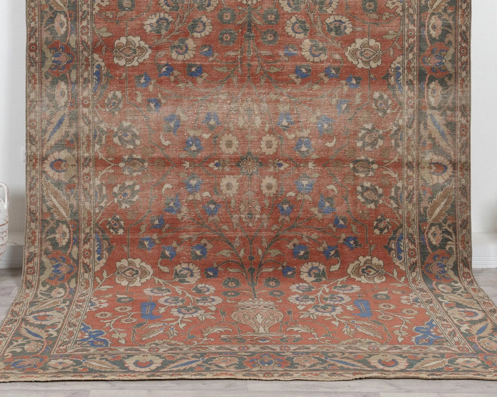 Multicolor Turkish Oushak Rug 6'11" x 9'9" Hand-Knotted | No. VR24306