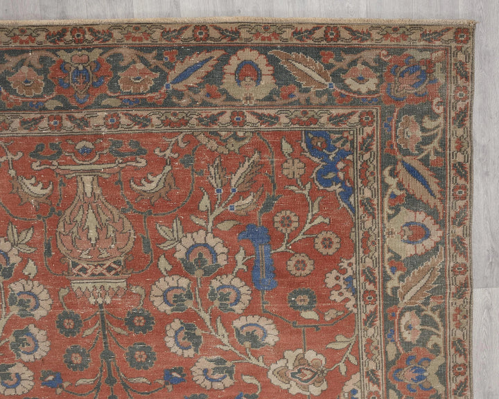 Multicolor Turkish Oushak Rug 6'11" x 9'9" Hand-Knotted | No. VR24306
