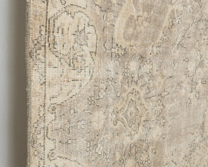 Beige Turkish Oushak Rug 6'4" x 9'11" Hand-Knotted | No. VR24431