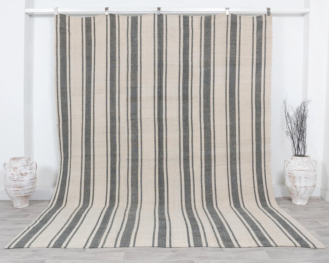 Multicolor Turkish Kilim Rug 7' 9" x 9' 11" Flat-Weave | No. VR24478
