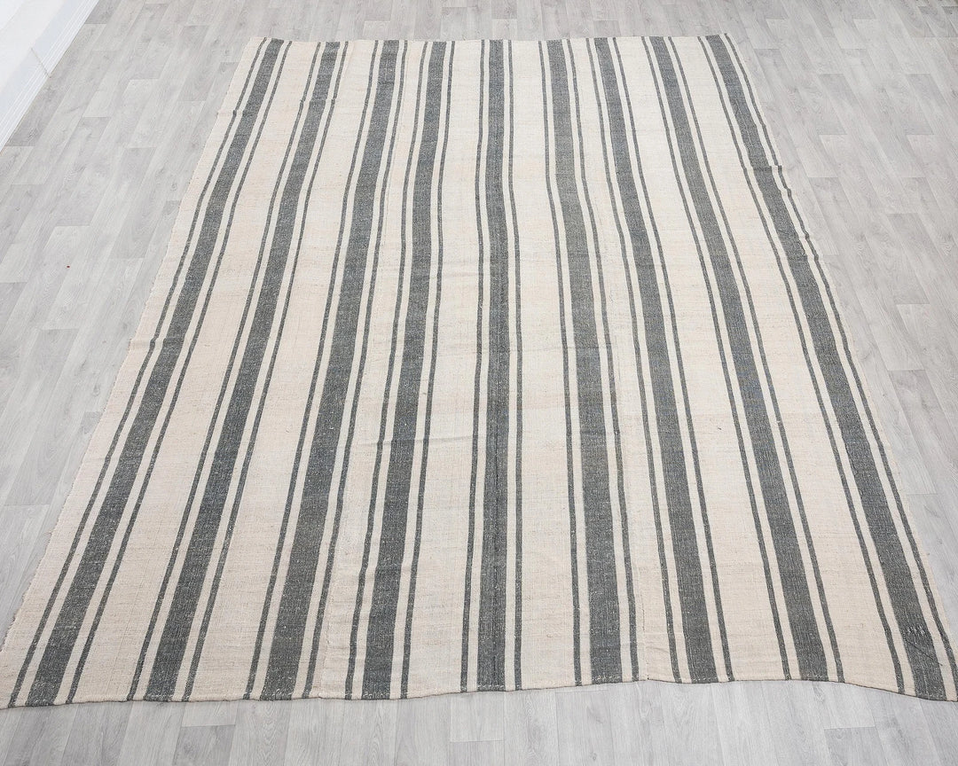 Multicolor Turkish Kilim Rug 7' 9" x 9' 11" Flat-Weave | No. VR24478