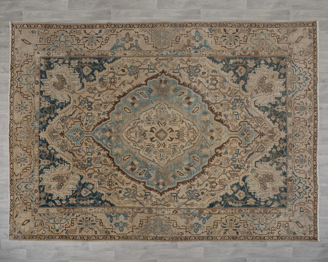 Multicolor Turkish Oushak Rug 8'6" x 11'4" Hand-Knotted view 9