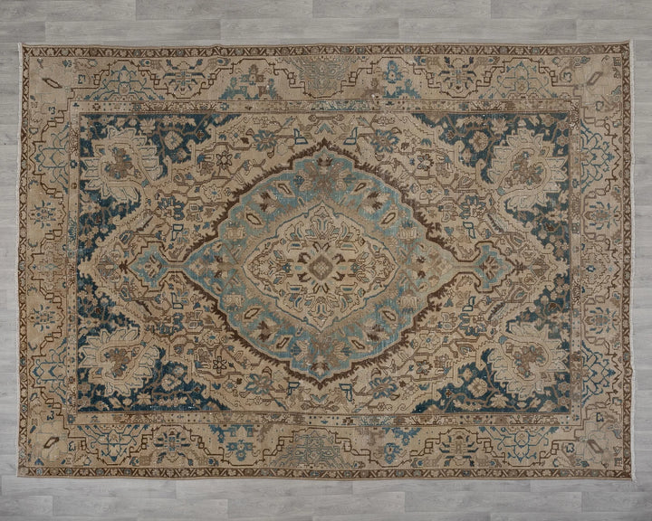 Multicolor Turkish Oushak Rug 8'6" x 11'4" Hand-Knotted view 9