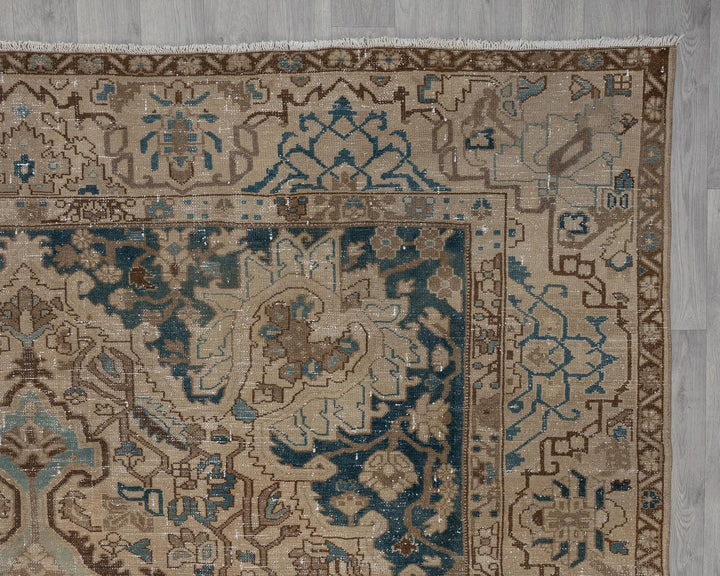 Multicolor Turkish Oushak Rug 8'6" x 11'4" Hand-Knotted border