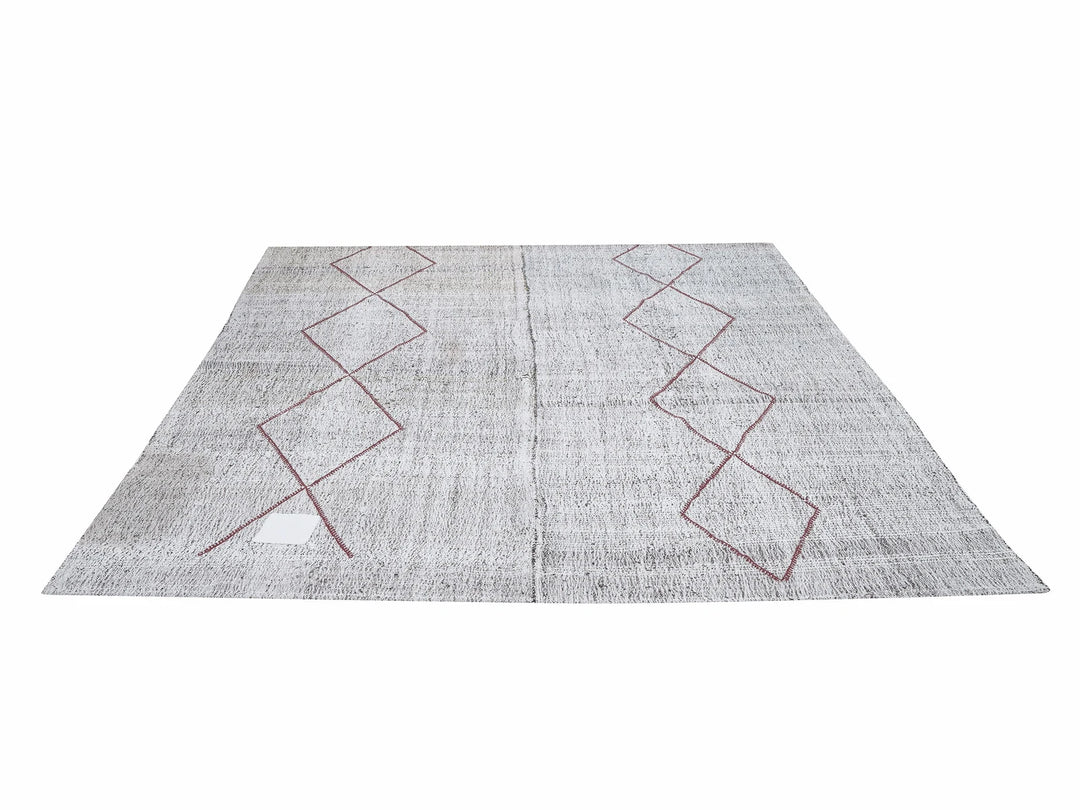 Gray Kilim Rug 7' 5" x 8' 5" | No. VR24580