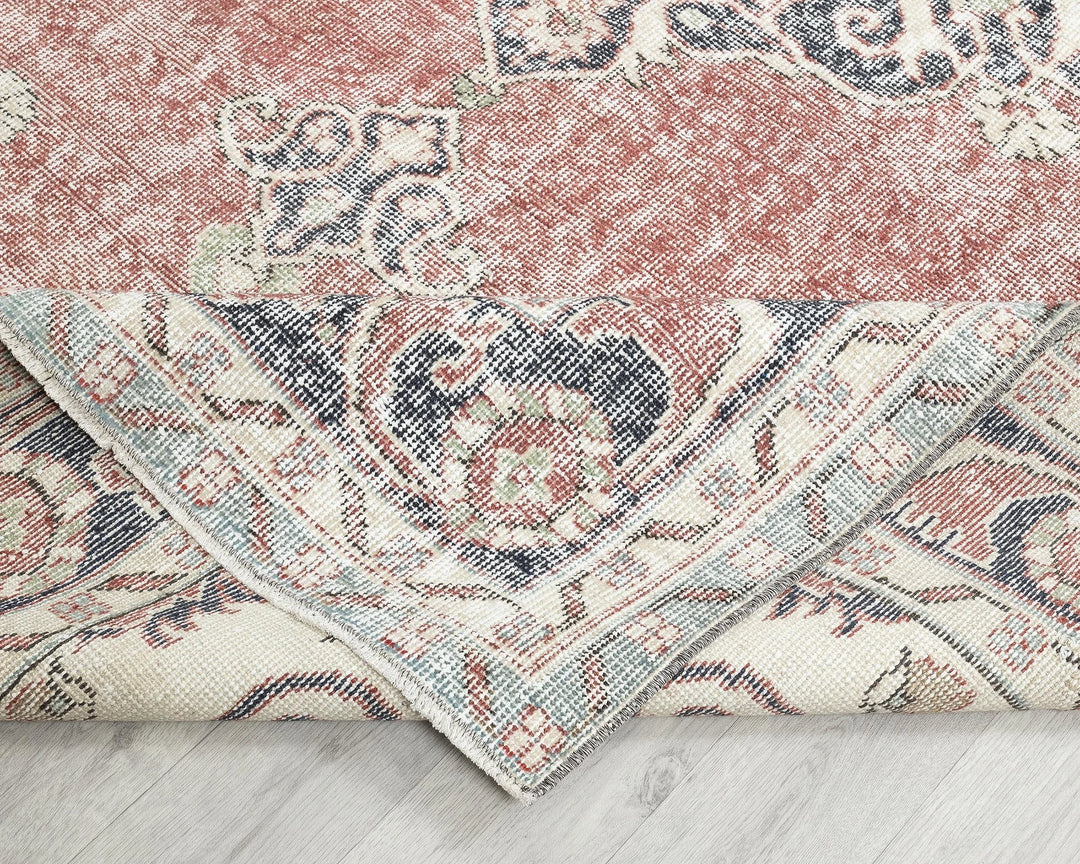 Multicolor Turkish Oushak Rug 6' 4" x 10' 5" Hand-Knotted field