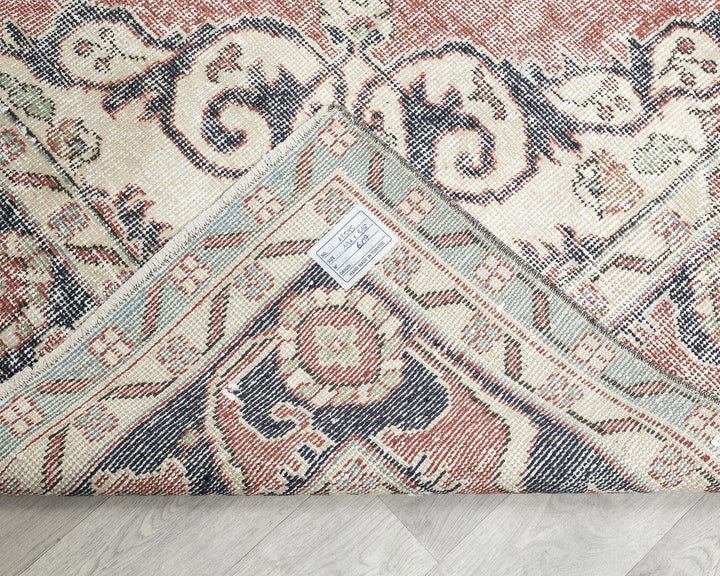 Multicolor Turkish Oushak Rug 6' 4" x 10' 5" Hand-Knotted texture