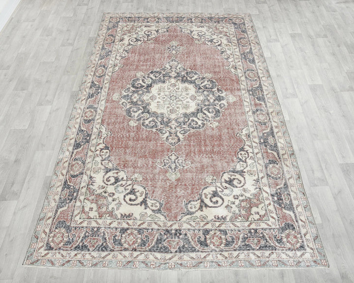 Multicolor Turkish Oushak Rug 6' 4" x 10' 5" Hand-Knotted reverse