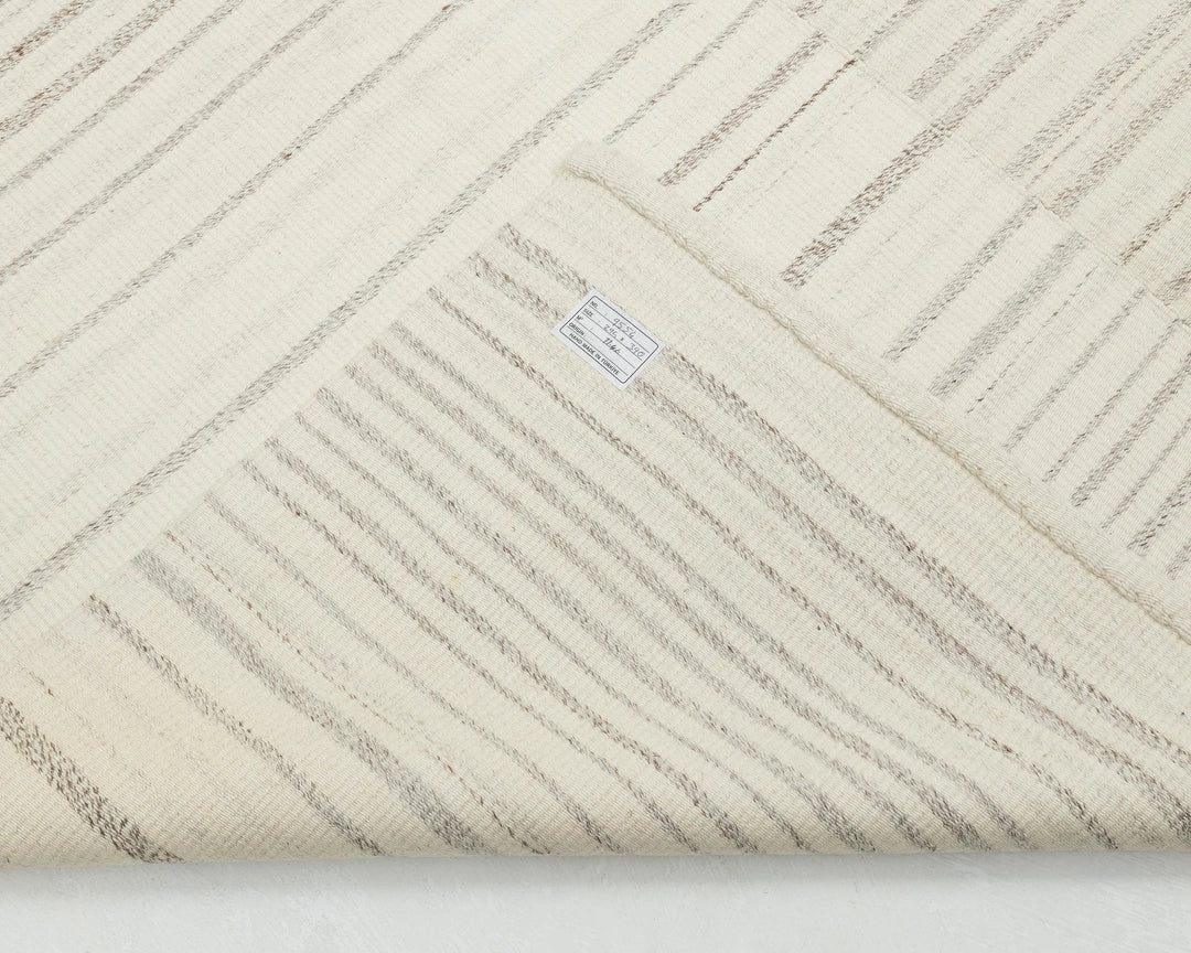 Beige Turkish Kilim Rug 10' x 13'6" Flat-Weave | No. VR24679