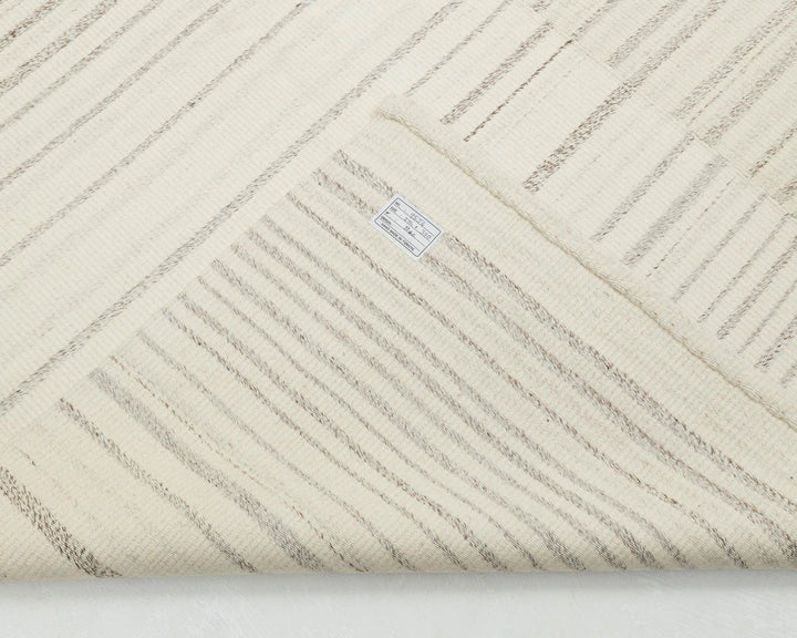 Beige Turkish Kilim Rug 10' x 13'6" Flat-Weave | No. VR24679