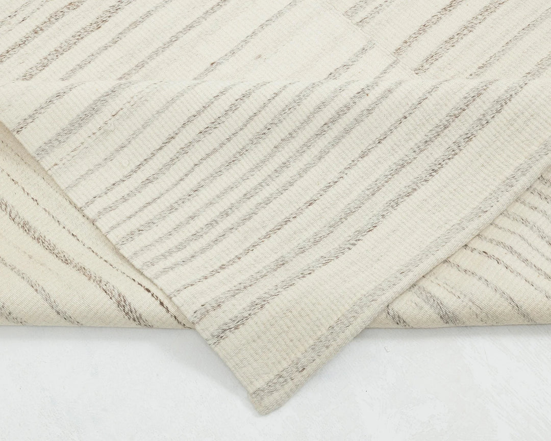 Beige Turkish Kilim Rug 10' x 13'6" Flat-Weave | No. VR24679