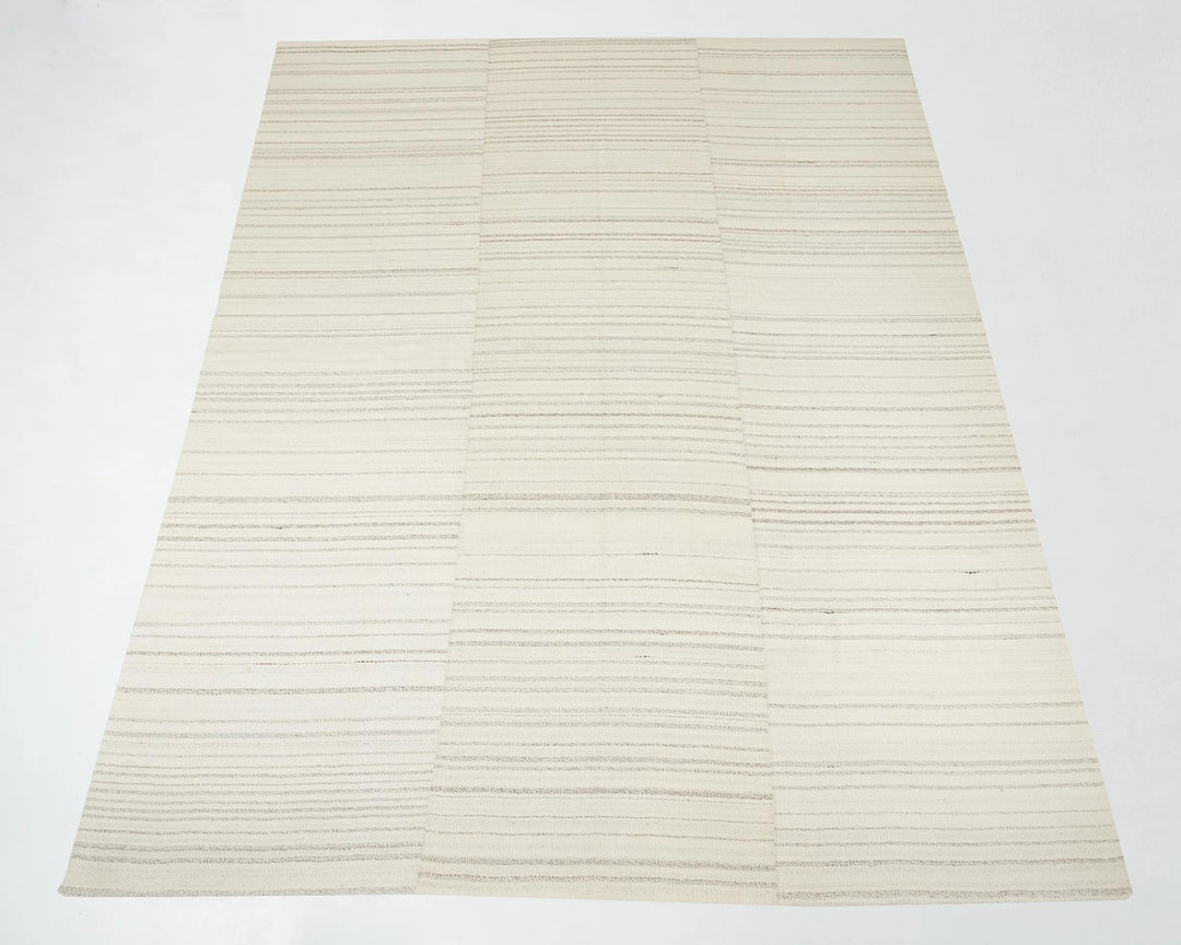 Beige Turkish Kilim Rug 10' x 13'6" Flat-Weave | No. VR24679
