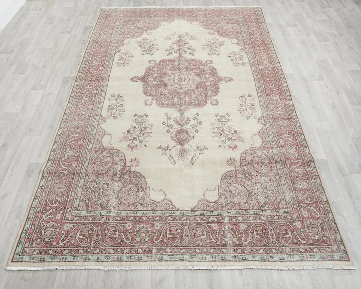Multicolor Turkish Oushak Rug 6'5" x 10'4" Hand-Knotted | No. VR24793