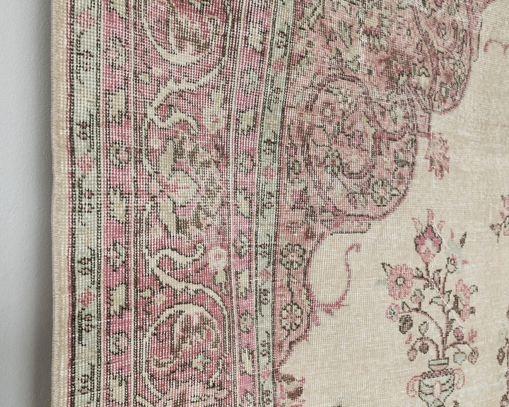 Multicolor Turkish Oushak Rug 6'5" x 10'4" Hand-Knotted | No. VR24793