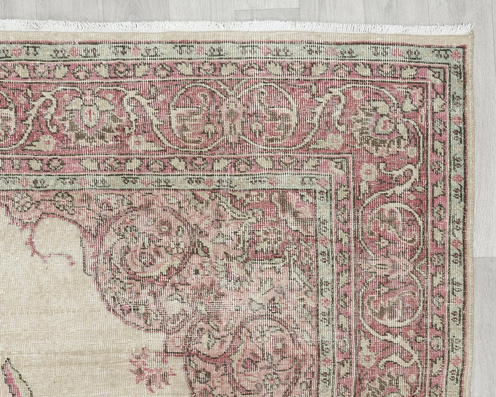 Multicolor Turkish Oushak Rug 6'5" x 10'4" Hand-Knotted | No. VR24793