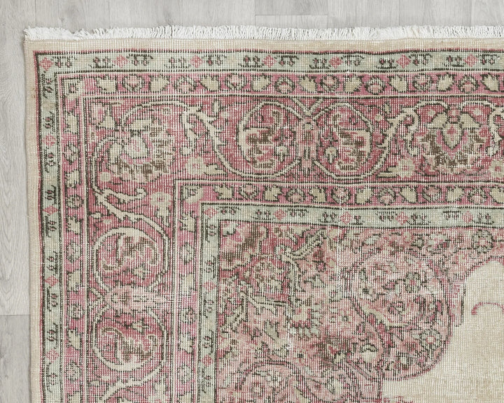 Multicolor Turkish Oushak Rug 6'5" x 10'4" Hand-Knotted | No. VR24793