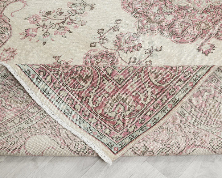 Multicolor Turkish Oushak Rug 6'5" x 10'4" Hand-Knotted | No. VR24793