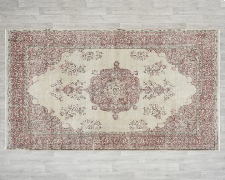 Multicolor Turkish Oushak Rug 6'5" x 10'4" Hand-Knotted | No. VR24793
