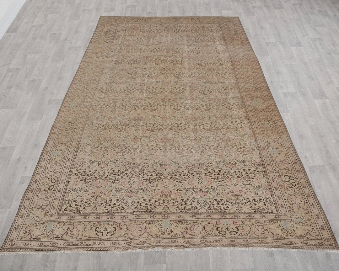 Multicolor Turkish Oushak Rug 7'3" x 11'5" Hand-Knotted | No. VR24826