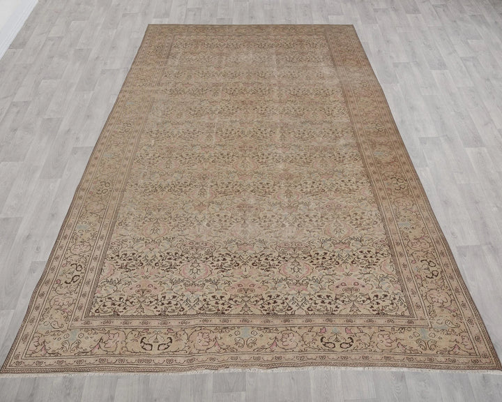 Multicolor Turkish Oushak Rug 7'3" x 11'5" Hand-Knotted | No. VR24826