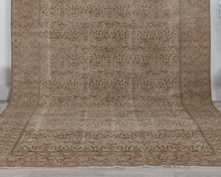 Multicolor Turkish Oushak Rug 7'3" x 11'5" Hand-Knotted | No. VR24826