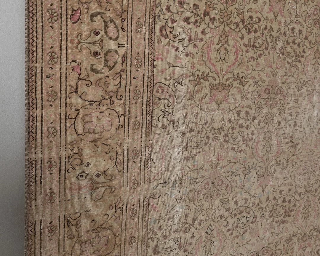 Multicolor Turkish Oushak Rug 7'3" x 11'5" Hand-Knotted | No. VR24826