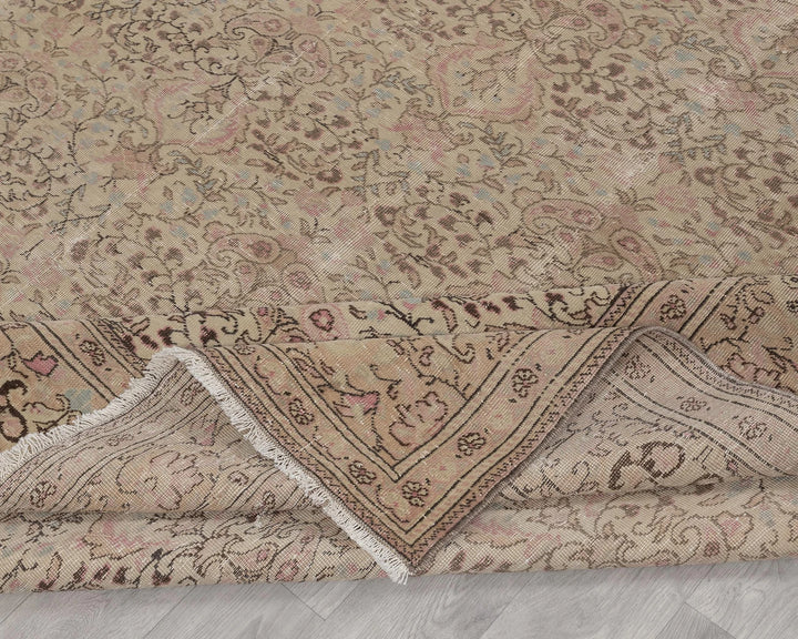 Multicolor Turkish Oushak Rug 7'3" x 11'5" Hand-Knotted | No. VR24826