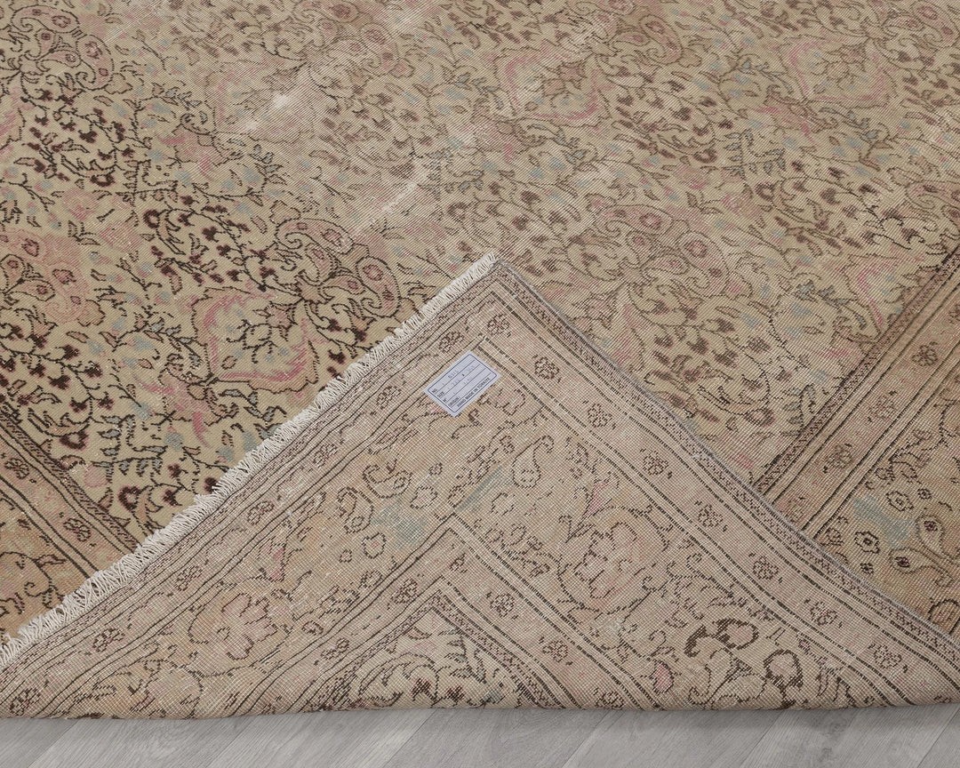 Multicolor Turkish Oushak Rug 7'3" x 11'5" Hand-Knotted | No. VR24826