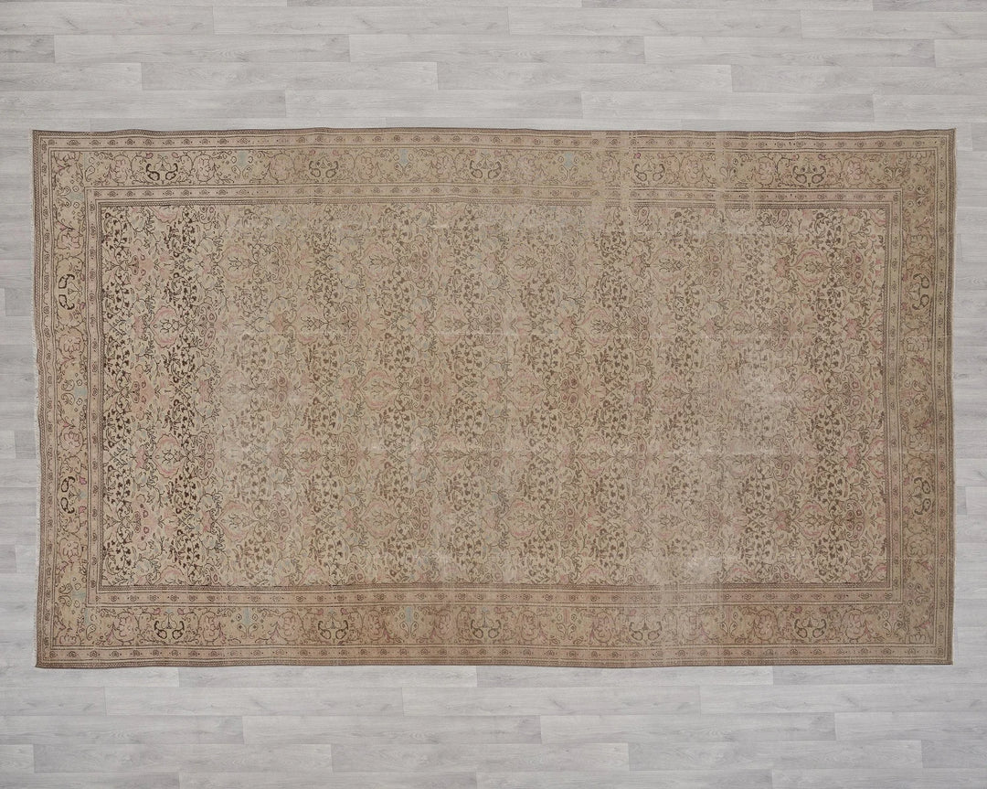 Multicolor Turkish Oushak Rug 7'3" x 11'5" Hand-Knotted | No. VR24826