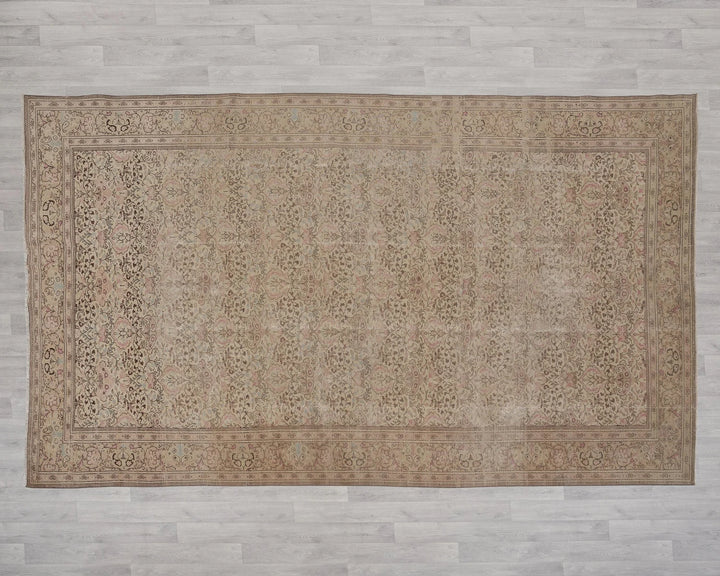 Multicolor Turkish Oushak Rug 7'3" x 11'5" Hand-Knotted | No. VR24826