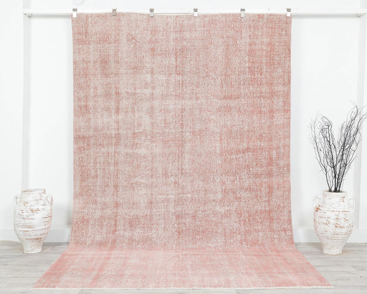 Pink Turkish Oushak Rug 6'6" x 10'2" Hand-Knotted | No. VR24862