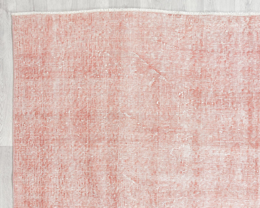 Pink Turkish Oushak Rug 6'6" x 10'2" Hand-Knotted | No. VR24862