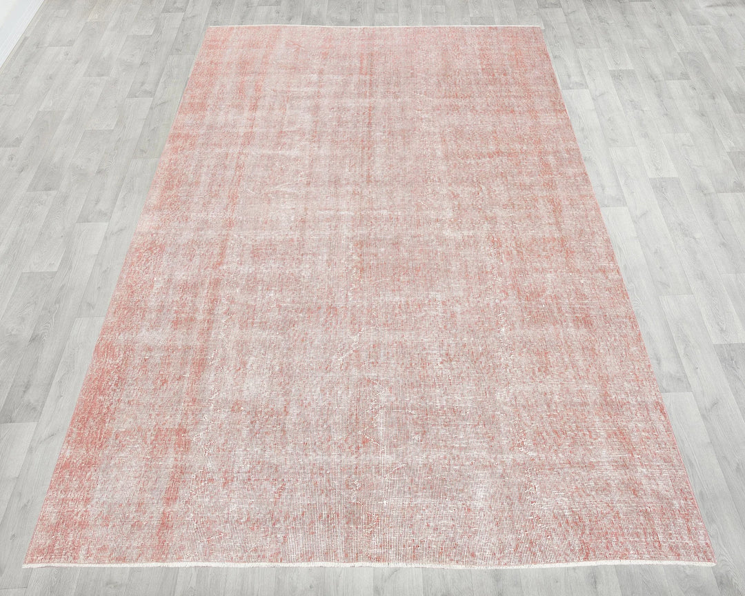 Pink Turkish Oushak Rug 6'6" x 10'2" Hand-Knotted | No. VR24862